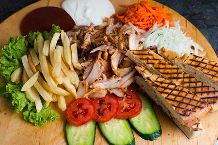 Донер на тарелке