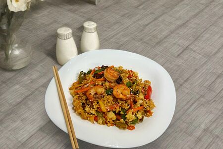 Рис Пад тай с креветкой