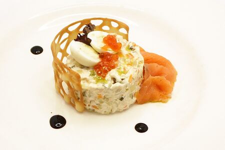 Салат Сити со слабосоленой форелью New