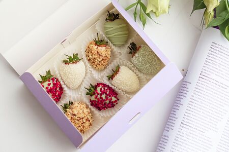 Бокс с клубникой в шоколаде Лаффре