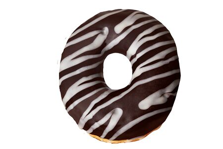 Донат со сливочно-шоколадной начинкой