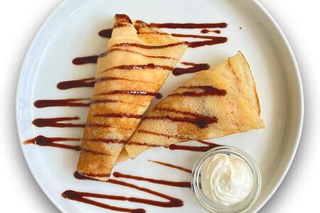 Блинчики с бананом и шоколадом