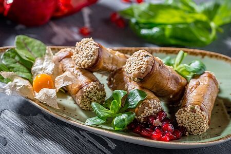 Рулетики из баклажанов