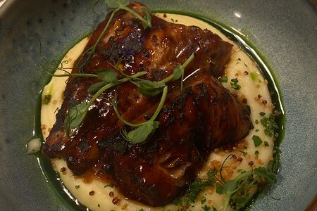 Филе угольной рыбы с пюре