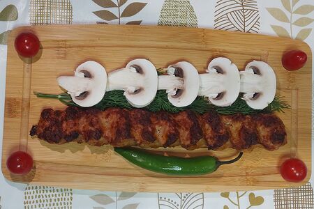 Люля-кебаб из говядины с грибами