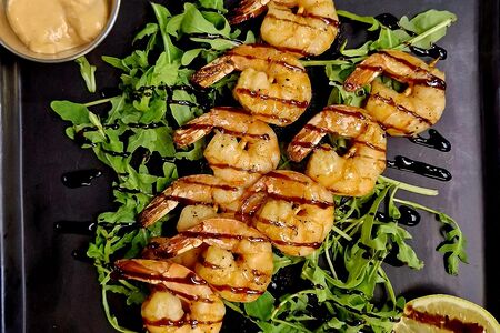 Креветки королевские на гриле