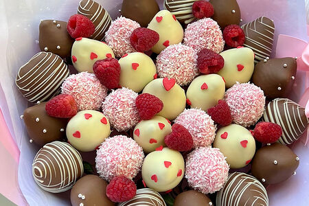 Букет Для тебя с малиной