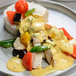 Հավ կարրի սոուսով