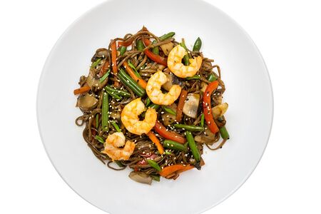 Вок соба с креветками