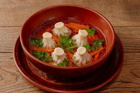 Суп с мини-хинкалями