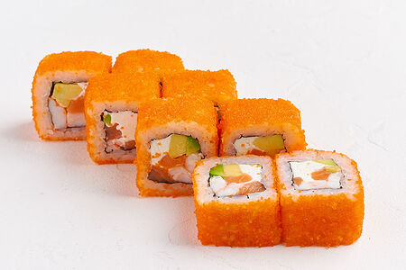 С тигровой креветкой и лососем