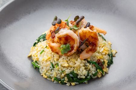 Рис с креветками