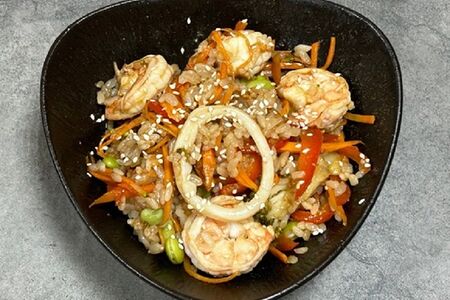 Рис с морепродуктами