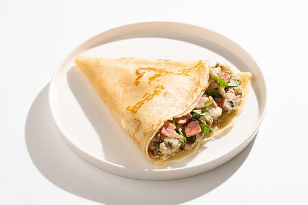 Блин с картошкой и беконом