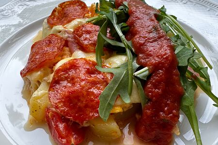 Итальянский завтрак с пепперони