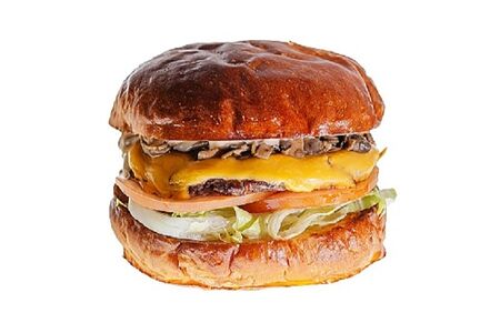 Бургер с грибами и трюфельным майонезом