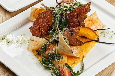 Морские гребешки с красной икрой