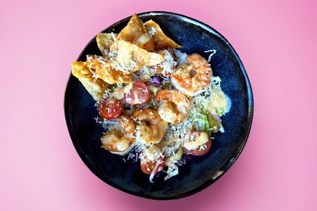 Салат Дьябло с тигровой креветкой