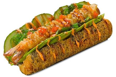 Азия хот-дог с креветкой