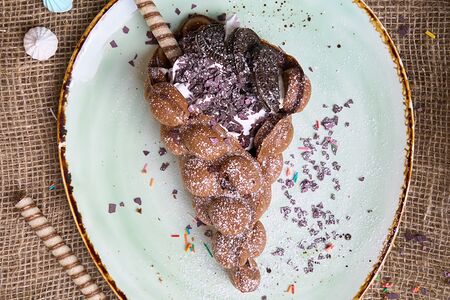 Гонконгская вафля шоколадная