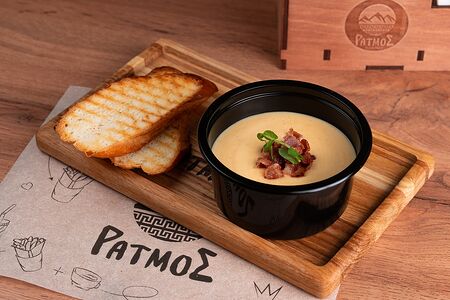 Сырный крем-суп с беконом