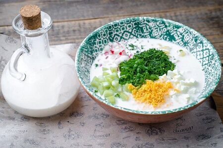 Окрошка с цыпленком