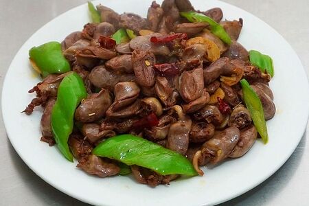 136/2 Куриное сердце с овощами