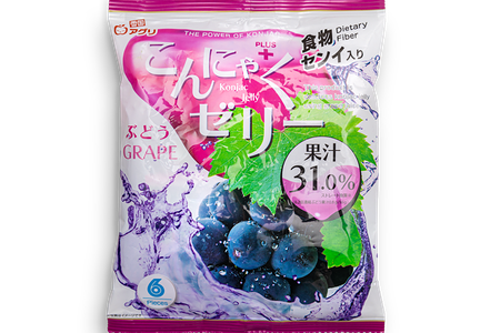 Желе конняку Yukiguni темный виноград