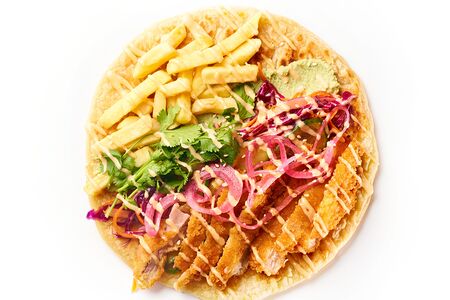 Сингапурская лепешка Роти со свининой