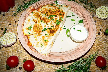 Кесадилья с курицей