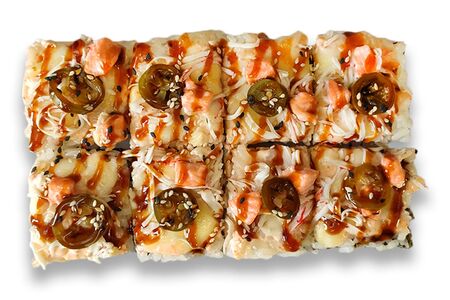Суши-пицца Острая с лососем