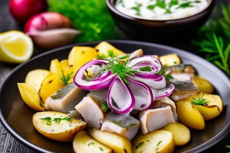 Сельдь с теплым картофелем