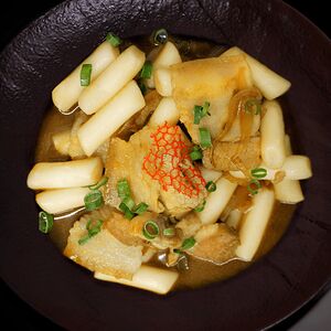 Токпокки мисо со свининой