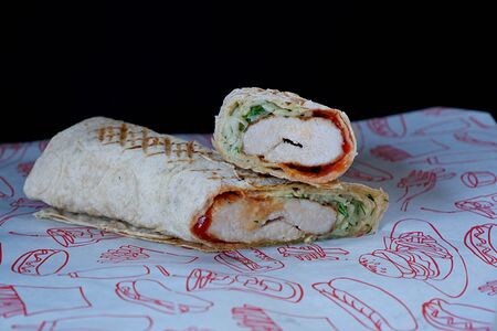 Шашлык из курицы в лаваше