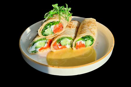 Блины с форелью