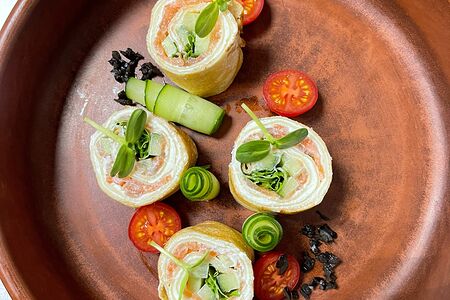 Налистники с форелью