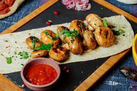 Шампиньоны на углях