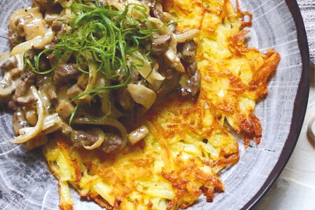 Бефстроганов на дранике