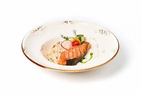 Филе сёмги с булгуром