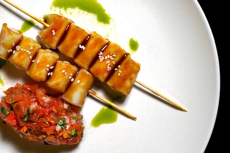 Шашлычки из кальмара