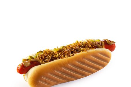 Гриль-дог с сосиской 3 перца и сыр