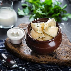 Вареники домашние с картофелем и грибами