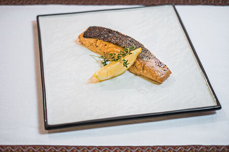 Семга на гриле