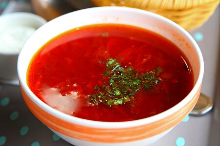 Борщ со сметаной