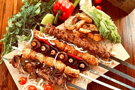 Ассорти блюд на углях №1