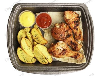 Голень куриная (гарнир4) 200/100/30/30 г