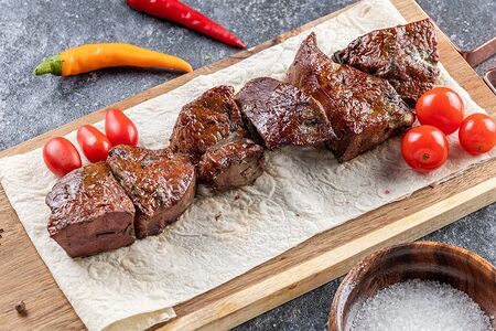 Шашлык из говяжьей печени