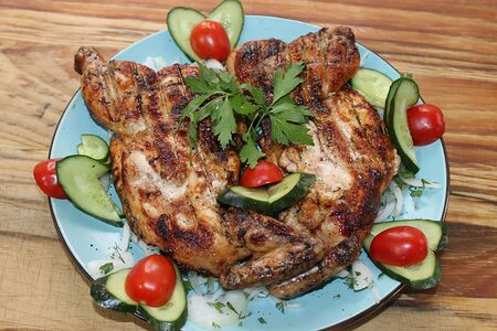 Шашлык курица на мангале