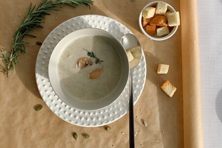 Суп-пюре из шампиньонов