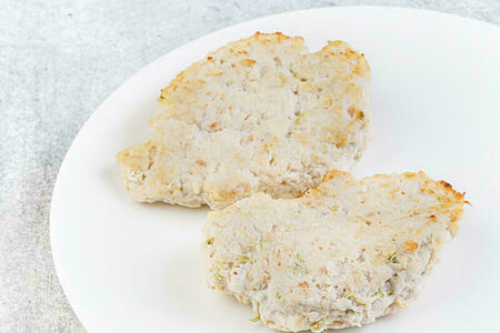 Оладьи с курицей и творогом